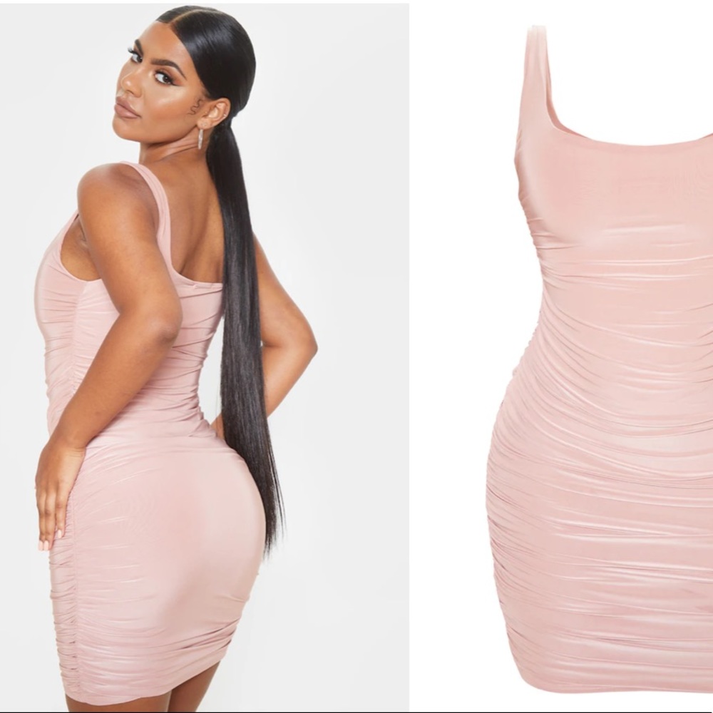 PLT Dusty Rose Ruched Dress! 💓 - Picture 2 of 4